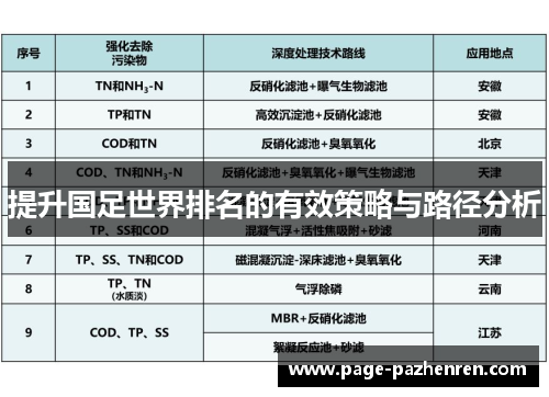 提升国足世界排名的有效策略与路径分析