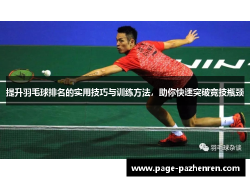 提升羽毛球排名的实用技巧与训练方法,助你快速突破竞技瓶颈 提升羽毛球排名的实用技巧与训练方法,助你快速突破竞技瓶颈