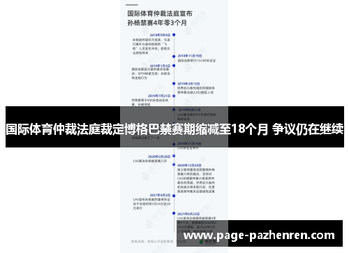 国际体育仲裁法庭裁定博格巴禁赛期缩减至18个月 争议仍在继续